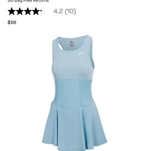 Selkirk Light Blue Athletic Tennis Dress with logo small pickleball